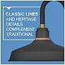7_Hinkley Foundry 9 1/4"H Industrial Black Outdoor Barn Wall Light more views
