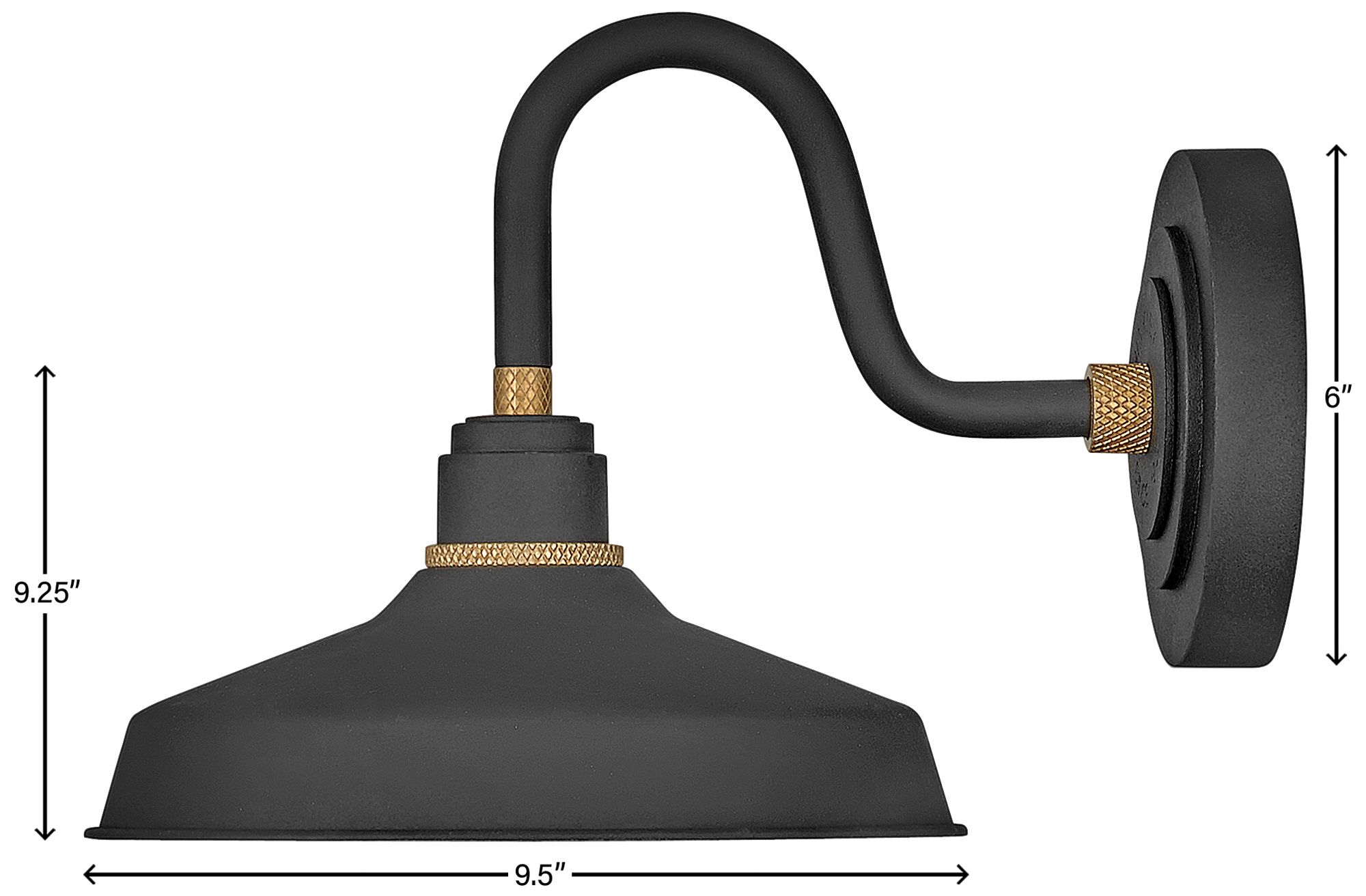 Hinkley Foundry 9 1/4"H Industrial Black Outdoor Barn Wall Light