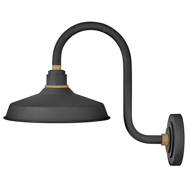 Image 1 Hinkley Foundry Classic 17" Textured Black Outdoor Barn Wall Light