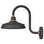 1_Hinkley Foundry Classic 17" Textured Black Outdoor Barn Wall Light