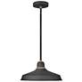 2_Hinkley Foundry Classic 7 1/2" Textured Black Outdoor Hanging Light
