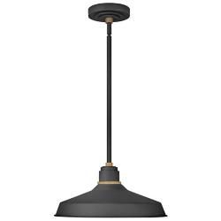 Hinkley Foundry Classic 7 1/2" Textured Black Outdoor Hanging Light