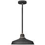 3_Hinkley Foundry Classic 7 1/2" Textured Black Outdoor Hanging Light more views