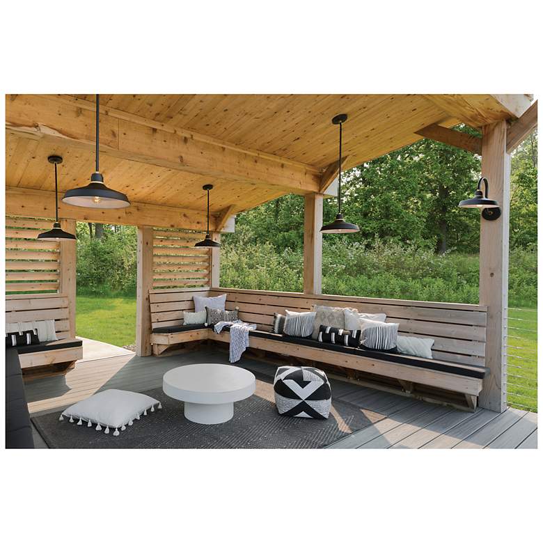 Image 7 Hinkley Foundry Classic 7 1/2" Textured Black Outdoor Hanging Light more views