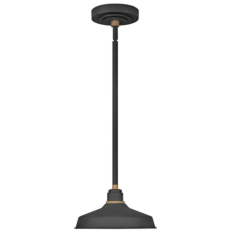 Image 1 Hinkley Foundry Classic 9 1/2" Textured Black Outdoor Hanging Light
