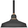 3_Hinkley Foundry Classic 9 1/2" Textured Black Outdoor Hanging Light more views