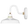 1_Hinkley Foundry Classic 9 1/4" Gloss White Outdoor Barn Wall Light