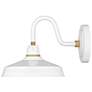 2_Hinkley Foundry Classic 9 1/4" Gloss White Outdoor Barn Wall Light more views