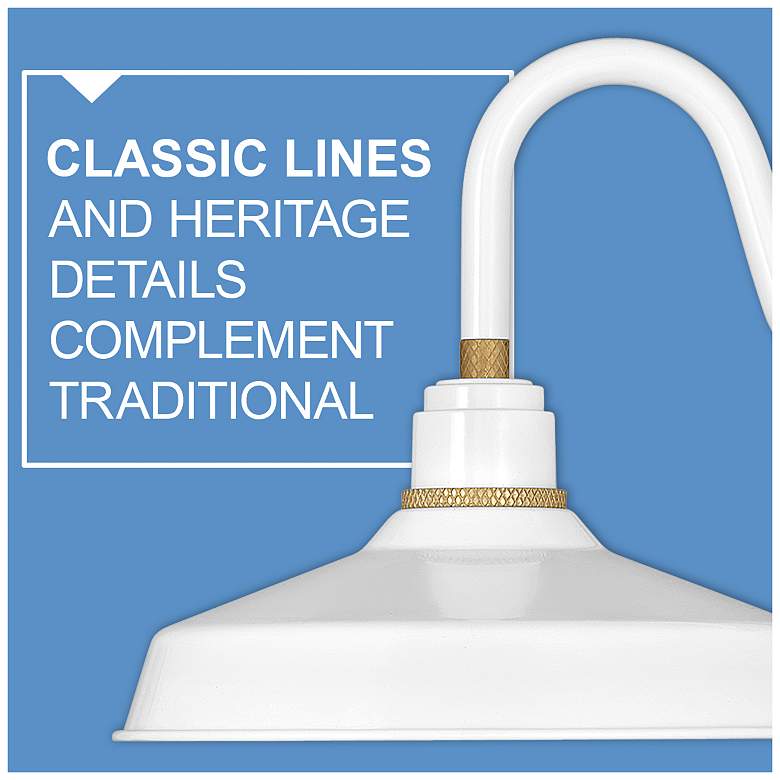 Image 7 Hinkley Foundry Classic 9 1/4" Gloss White Outdoor Barn Wall Light more views