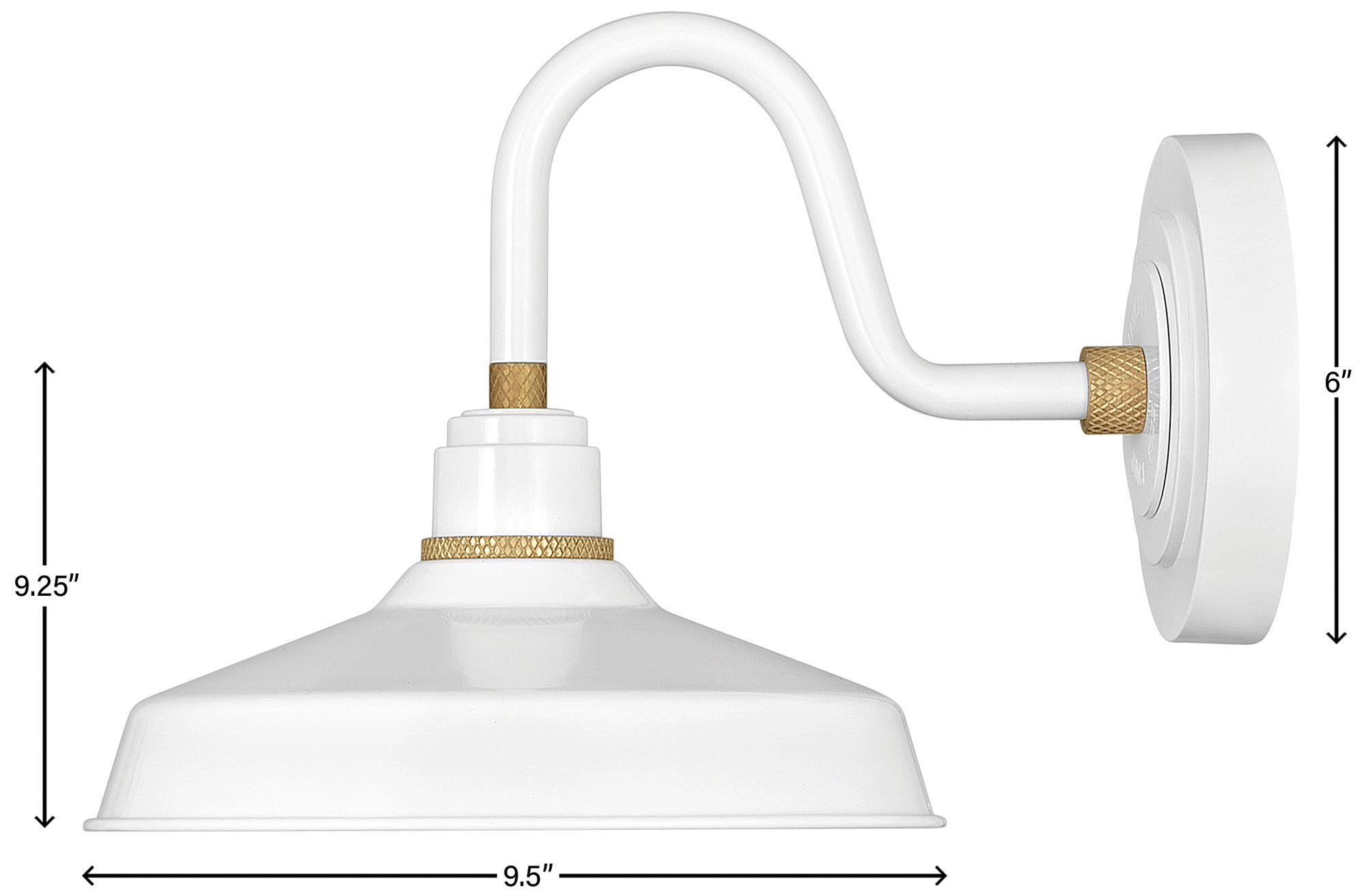 Hinkley Foundry Classic 9 1/4" Gloss White Outdoor Barn Wall Light