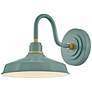 2_Hinkley Foundry Classic 9 1/4" High Sage Green Outdoor Barn Light more views