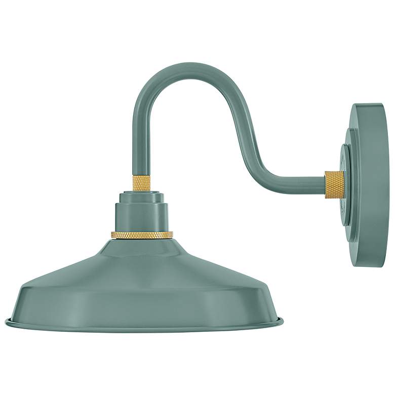 Image 3 Hinkley Foundry Classic 9 1/4" High Sage Green Outdoor Barn Light more views