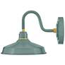 3_Hinkley Foundry Classic 9 1/4" High Sage Green Outdoor Barn Light more views