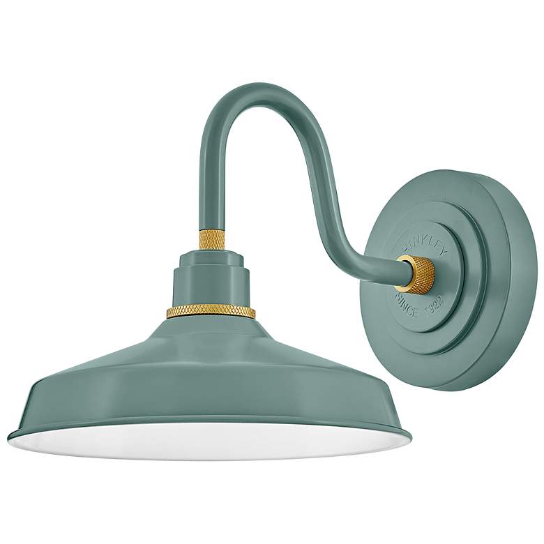 Image 4 Hinkley Foundry Classic 9 1/4" High Sage Green Outdoor Barn Light more views