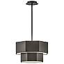 1_Hinkley Foyer 16 1/2" Wide Black Oxide Facet Modern Pendant