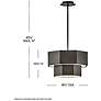 3_Hinkley Foyer 16 1/2" Wide Black Oxide Facet Modern Pendant more views