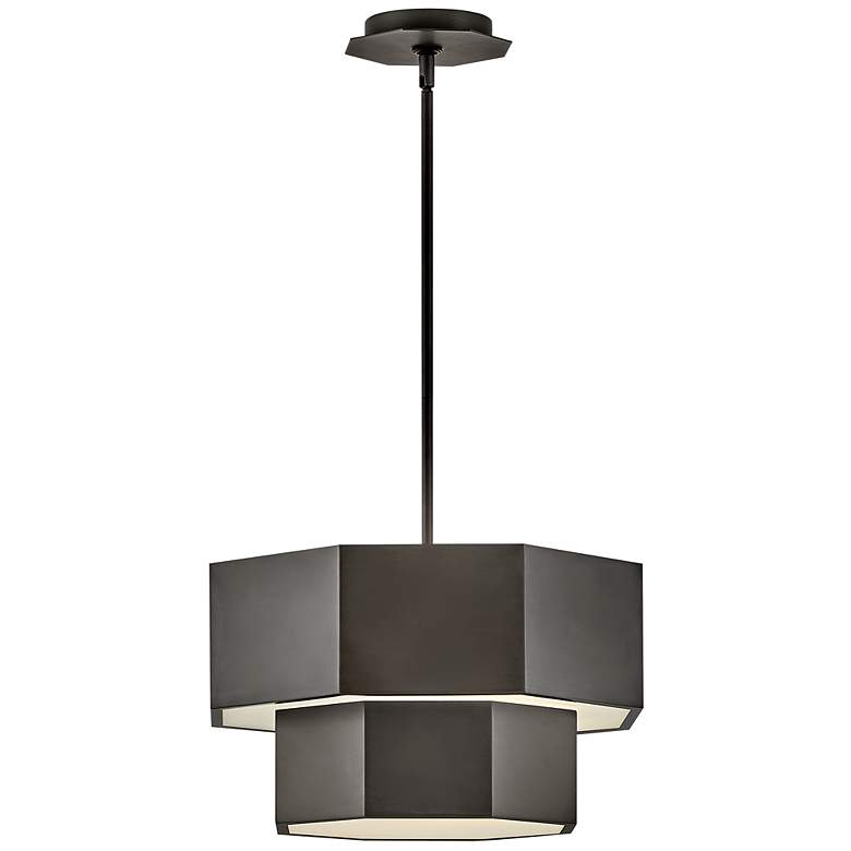 Image 4 Hinkley Foyer 16 1/2" Wide Black Oxide Facet Modern Pendant more views