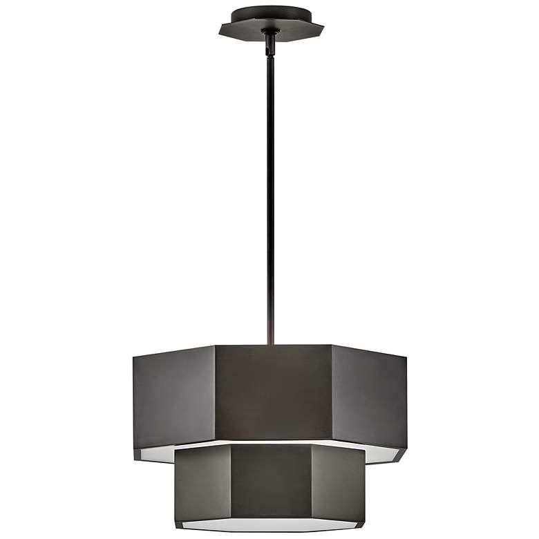 Image 5 Hinkley Foyer 16 1/2" Wide Black Oxide Facet Modern Pendant more views