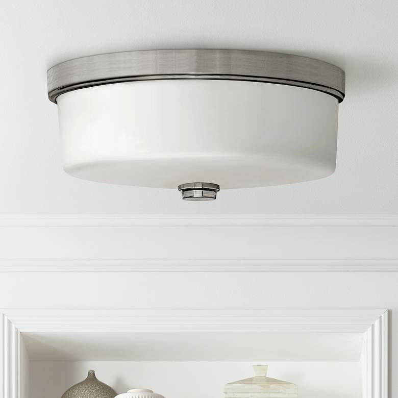 Image 1 Hinkley Foyer 17 inch Wide Brushed Nickel Ceiling Light