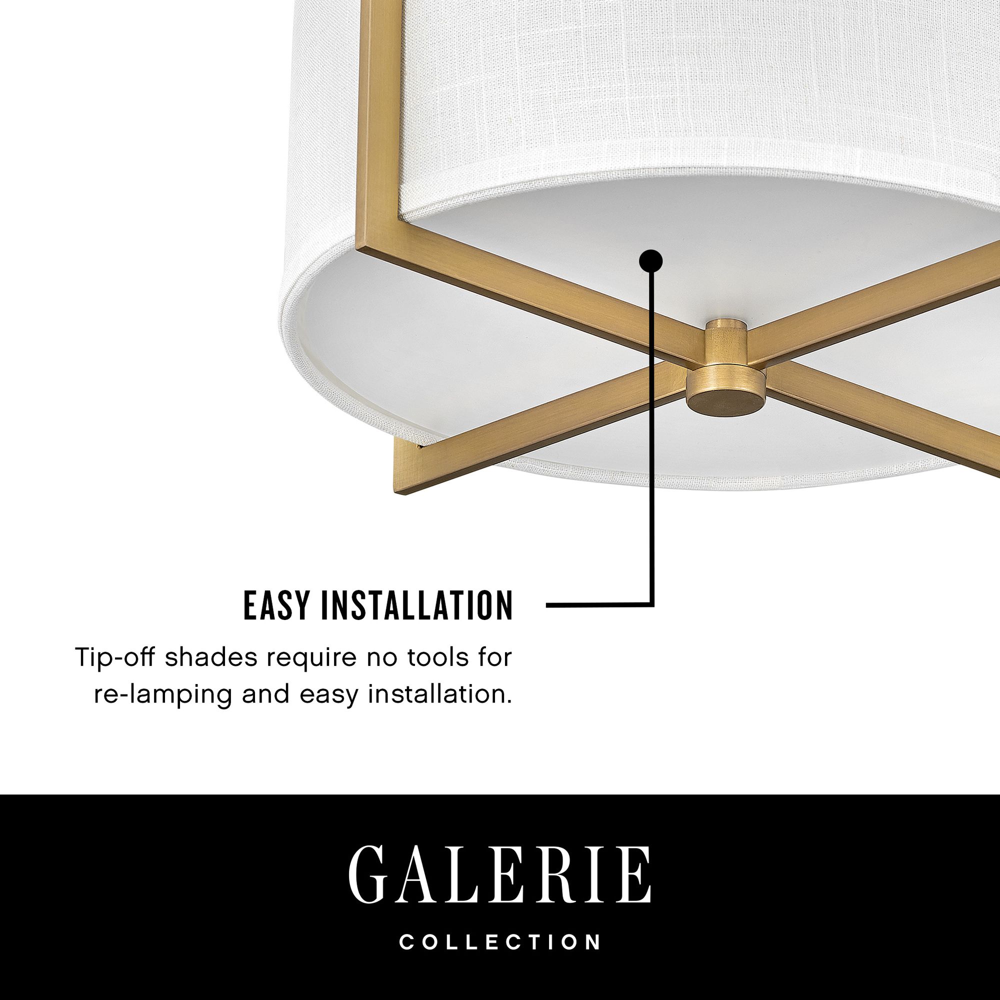 Image 5 Hinkley Foyer Axis Medium Semi Flush Mount 19" Black more views