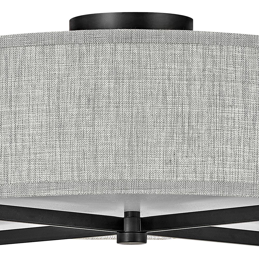 Hinkley Foyer Axis Medium Semi Flush Mount 19" Black