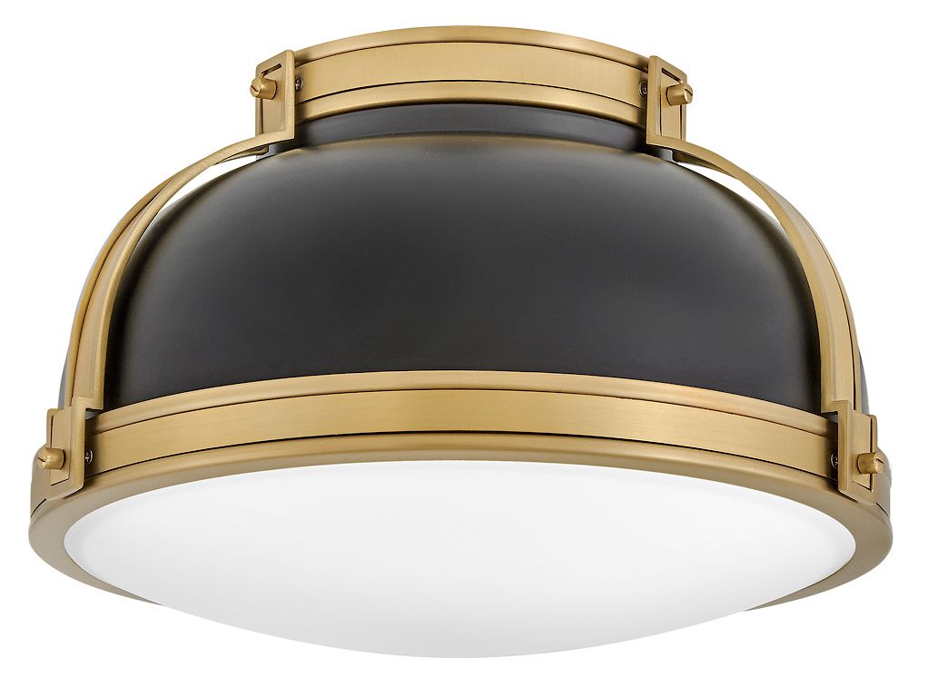 Image 4 Hinkley Foyer Barton Medium Flush Mount 14.25" Black more views