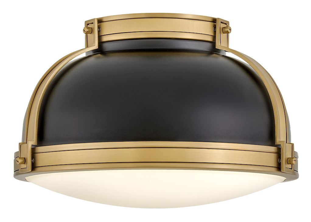 Image 5 Hinkley Foyer Barton Medium Flush Mount 14.25" Black more views