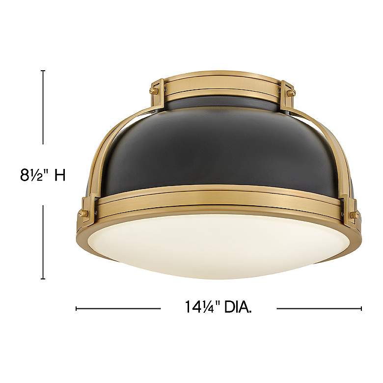 Image 3 Hinkley Foyer Barton Medium Flush Mount Black more views
