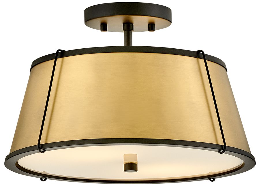 Image 2 Hinkley Foyer Clarke Medium Semi Flush Mount 15" Black more views