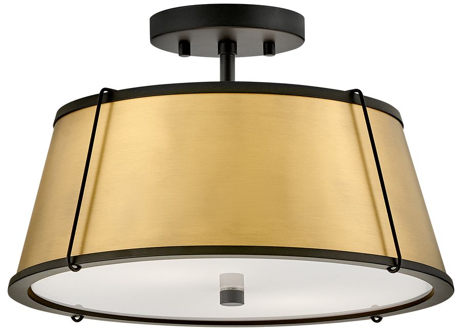 Image 4 Hinkley Foyer Clarke Medium Semi Flush Mount 15" Black more views