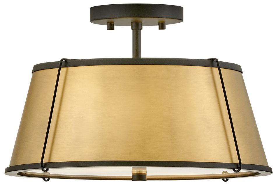 Image 5 Hinkley Foyer Clarke Medium Semi Flush Mount 15" Black more views