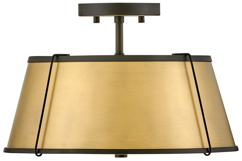 Image 6 Hinkley Foyer Clarke Medium Semi Flush Mount 15" Black more views