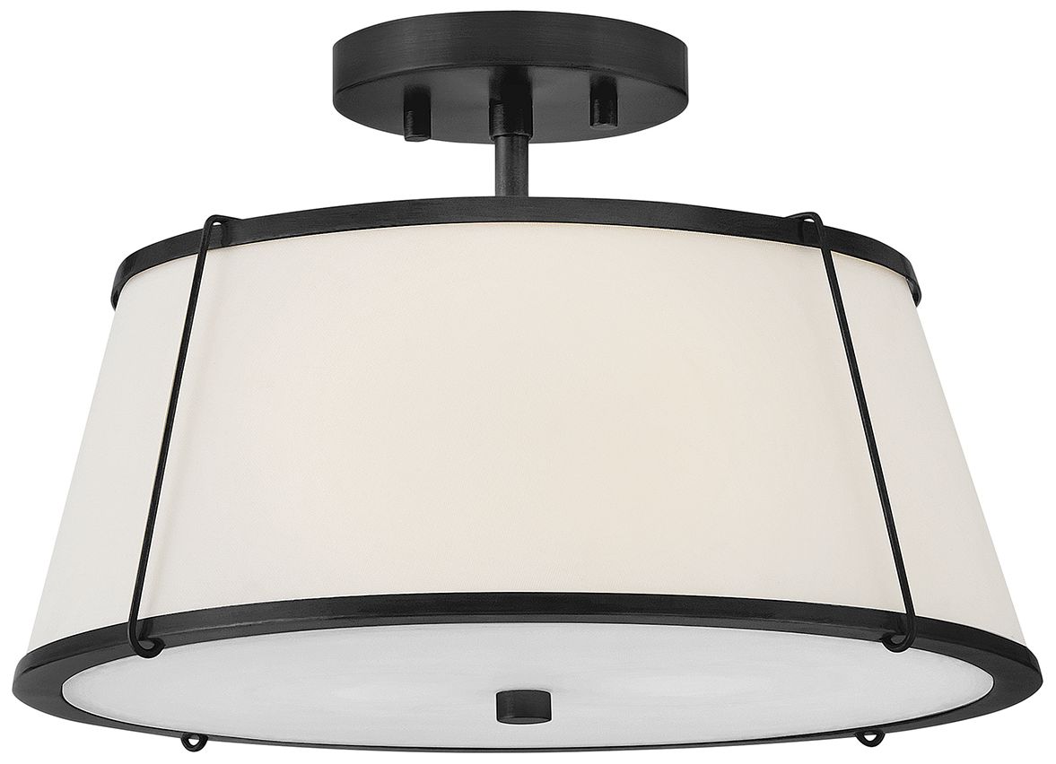 Hinkley Foyer Clarke Medium Semi Flush Mount 15" Black