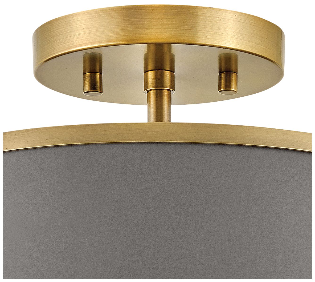 Image 4 Hinkley Foyer Clarke Medium Semi Flush Mount 15" Lacquered Dark Brass more views