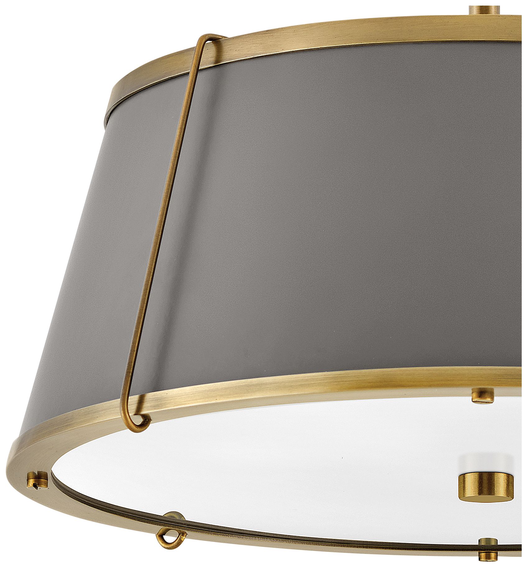 Image 5 Hinkley Foyer Clarke Medium Semi Flush Mount 15" Lacquered Dark Brass more views