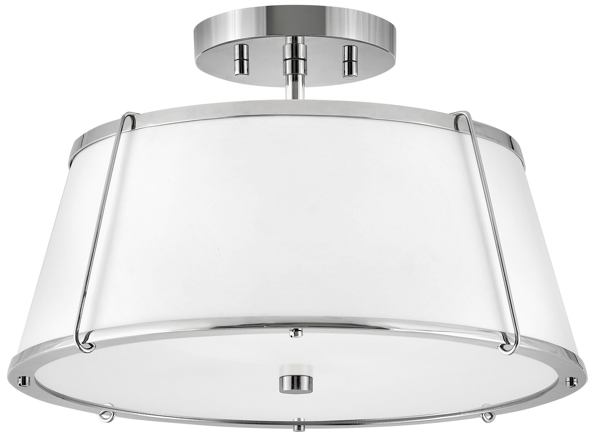 Image 2 Hinkley Foyer Clarke Medium Semi Flush Mount 15" Polished Nickel more views