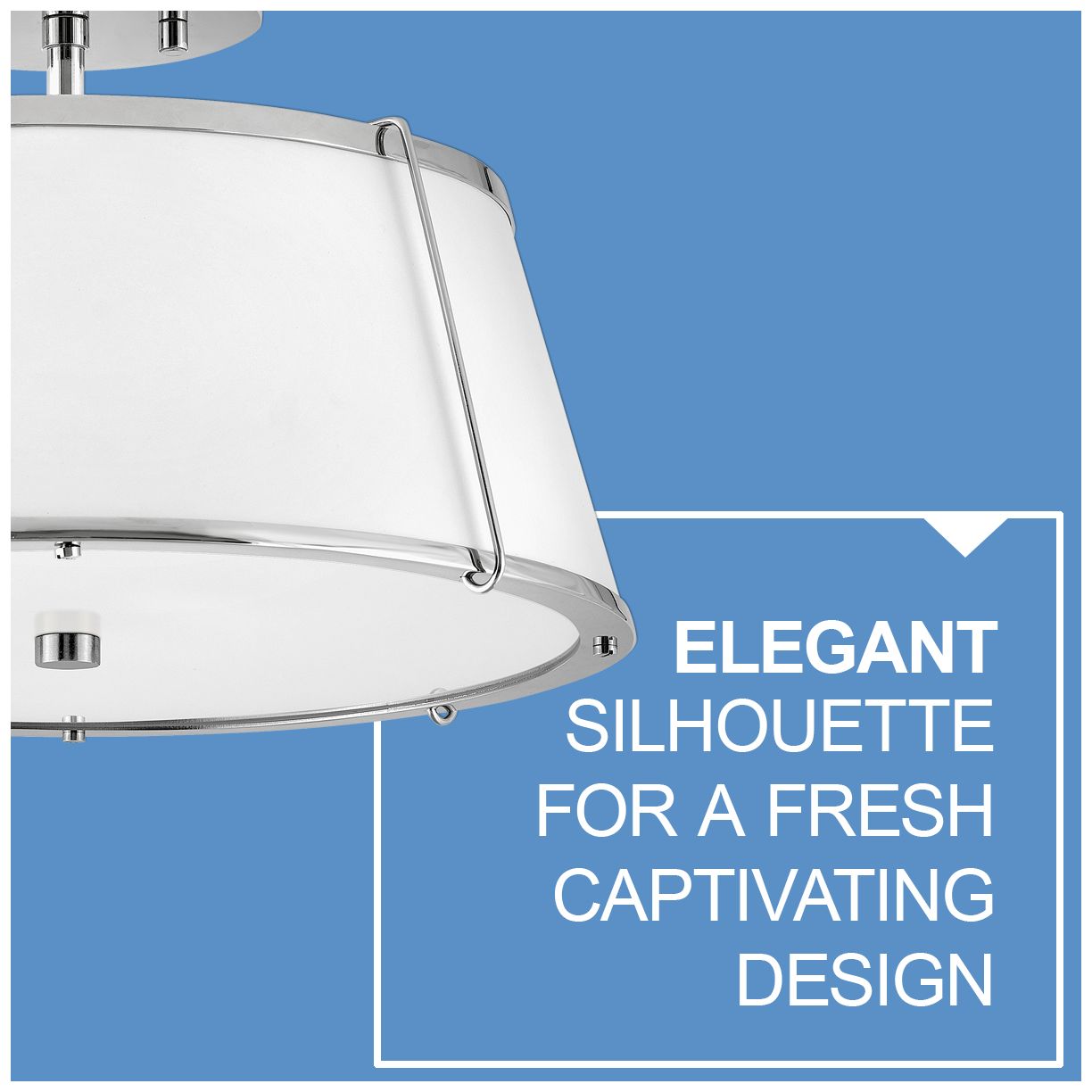 Image 6 Hinkley Foyer Clarke Medium Semi Flush Mount 15" Polished Nickel more views