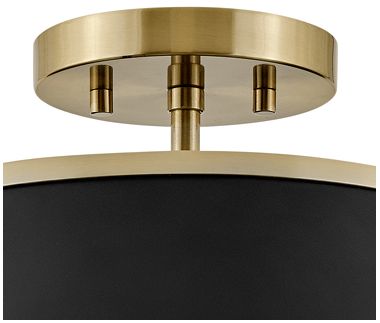 Image 4 Hinkley Foyer Clarke Medium Semi Flush Mount 15" Warm Brass more views