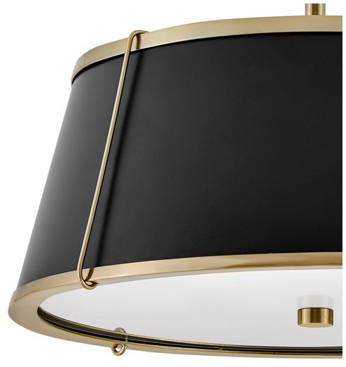 Image 5 Hinkley Foyer Clarke Medium Semi Flush Mount 15" Warm Brass more views