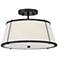 Hinkley Foyer Clarke Medium Semi-Flush Mount Black
