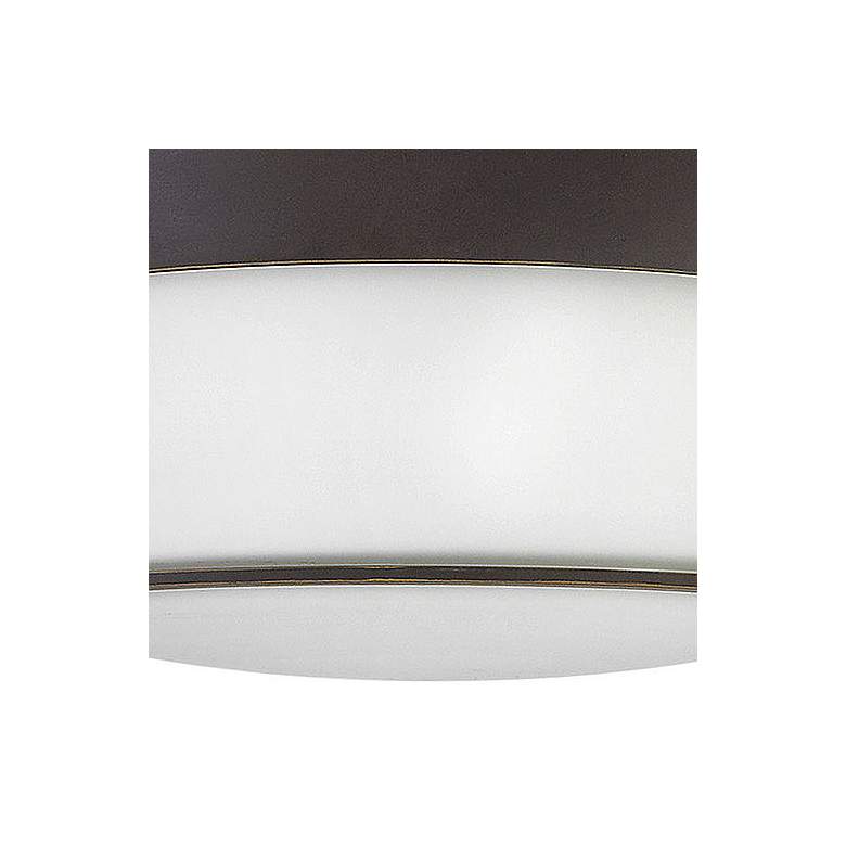 Image 2 Hinkley Foyer Colbin 12" Bronze-Gold and White Glass Ceiling Light more views