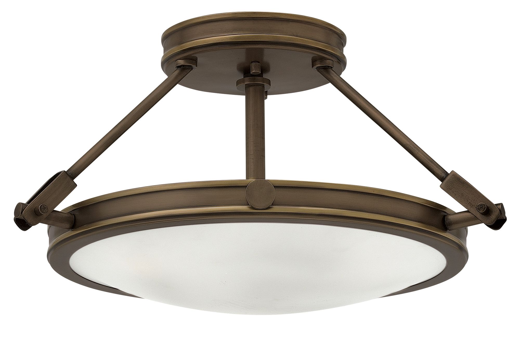 Image 2 Hinkley Foyer Collier Medium Semi Flush Mount 16.5" Light Oiled Bronze more views