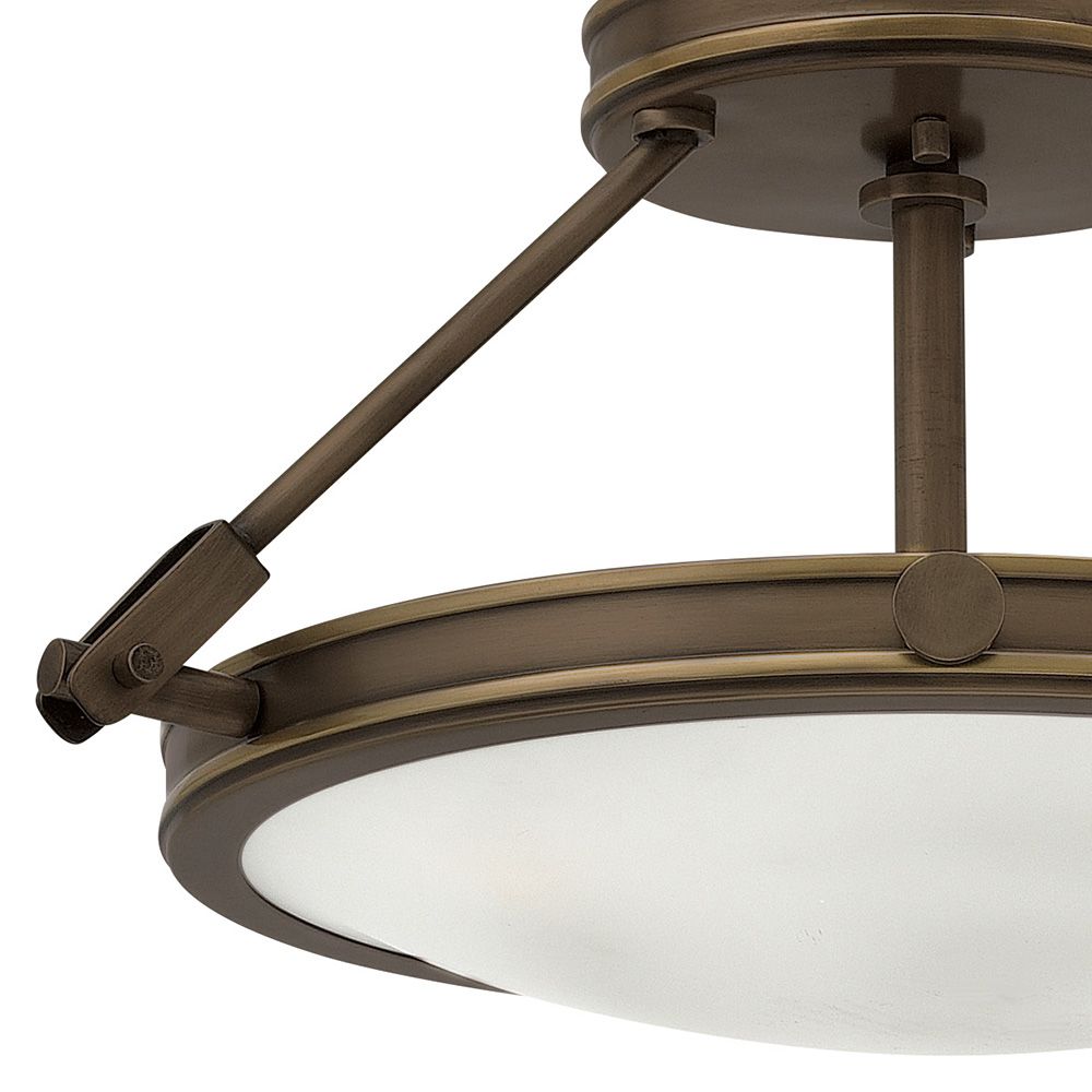 Image 4 Hinkley Foyer Collier Medium Semi Flush Mount 16.5" Light Oiled Bronze more views