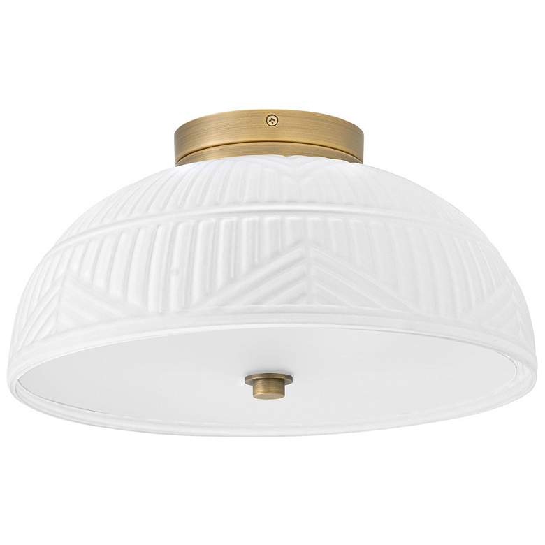 Image 1 HINKLEY FOYER DEVON Small Flush Mount Lacquered Brass