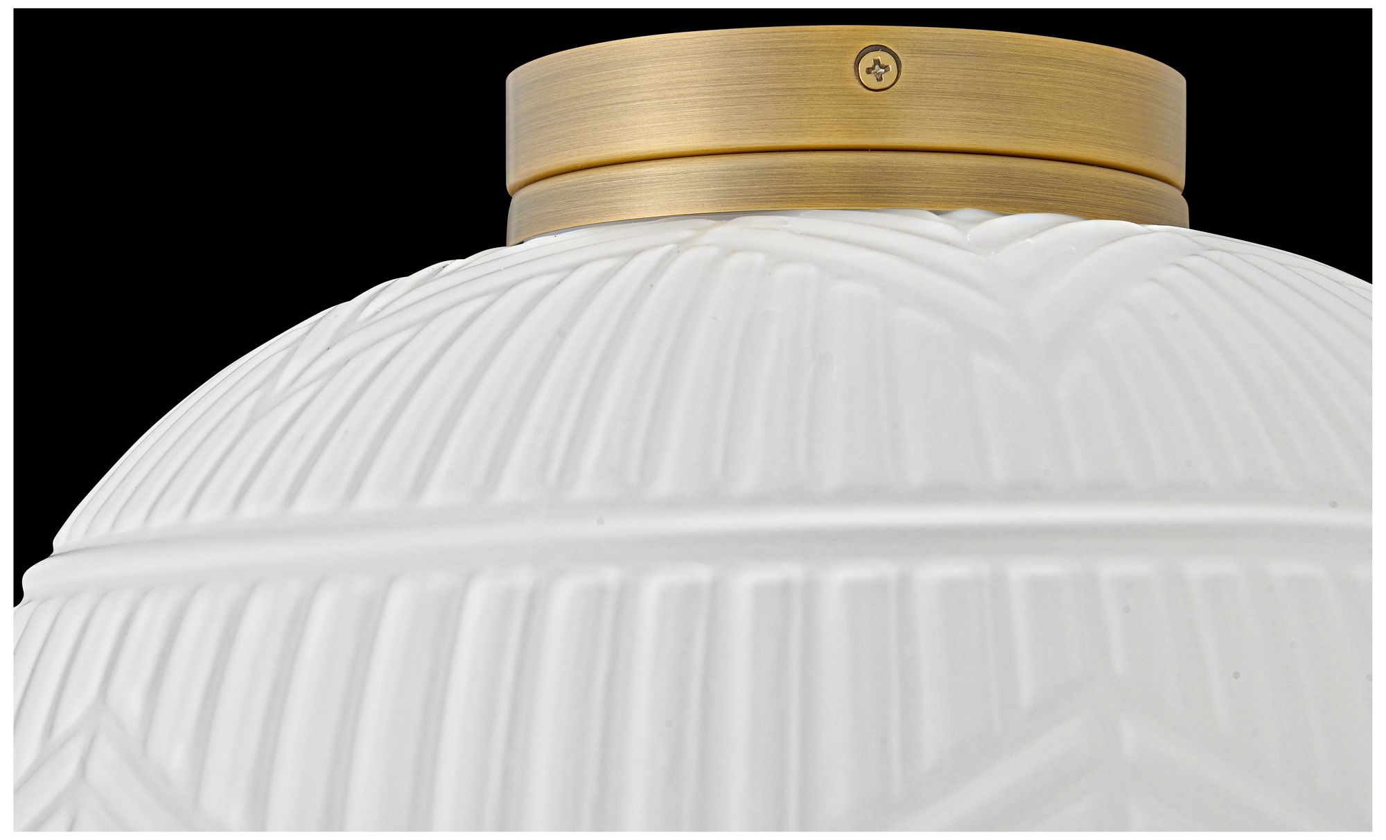 HINKLEY FOYER DEVON Small Flush Mount Lacquered Brass