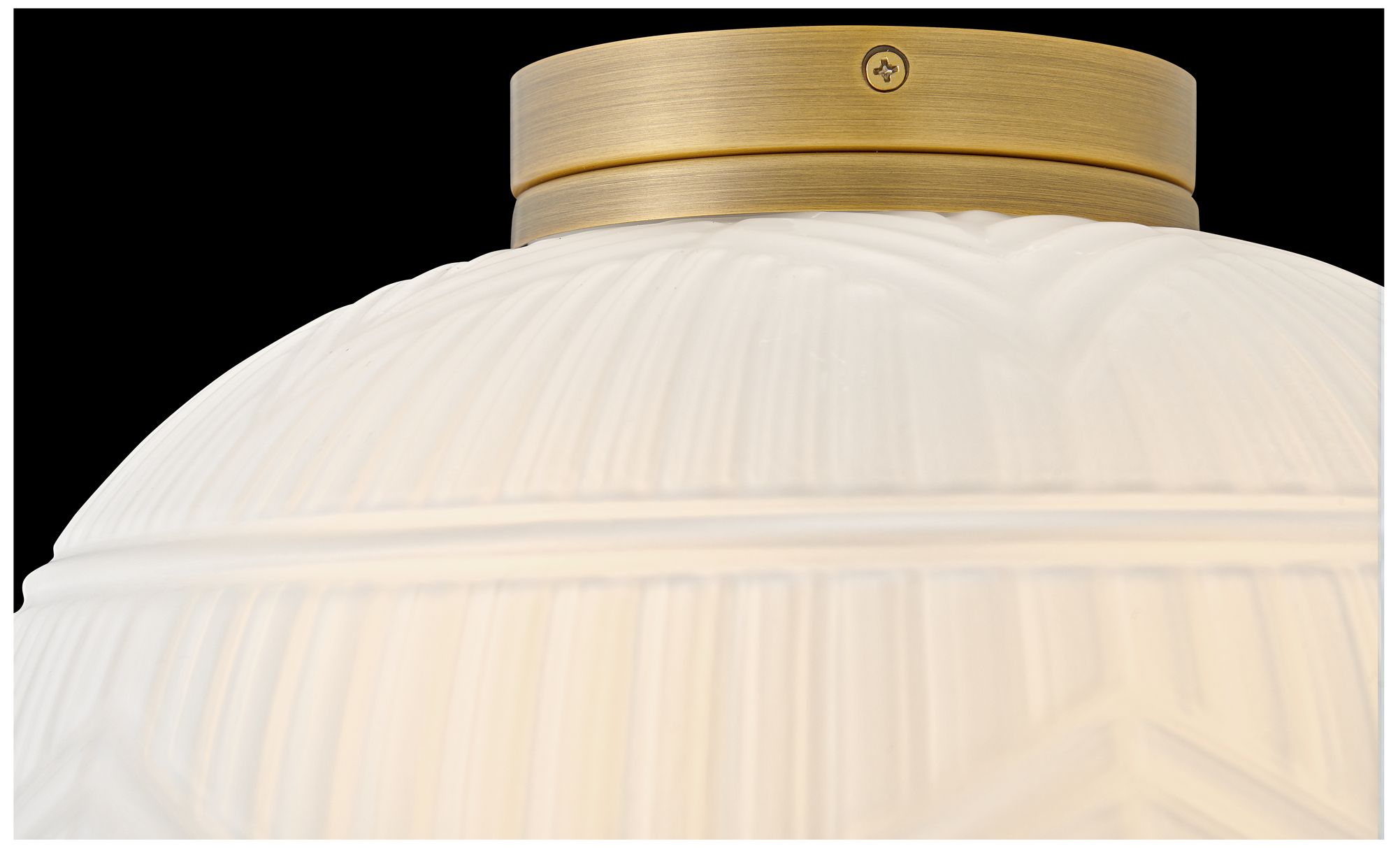 HINKLEY FOYER DEVON Small Flush Mount Lacquered Brass