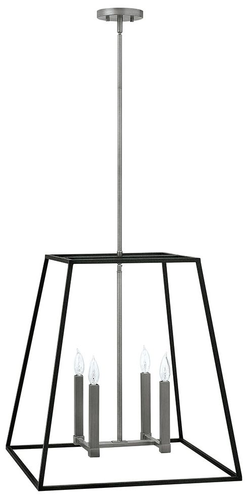 Hinkley Foyer Fulton Small Open Frame 22" Aged Zinc