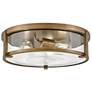 HINKLEY FOYER LOWELL Large Flush Mount Brushed Bronze with Clear glass