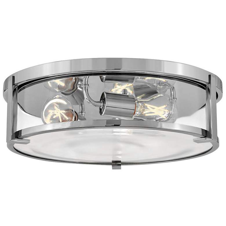 Image 1 HINKLEY FOYER LOWELL Large Flush Mount Chrome with Clear glass