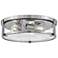 HINKLEY FOYER LOWELL Large Flush Mount Chrome with Clear glass